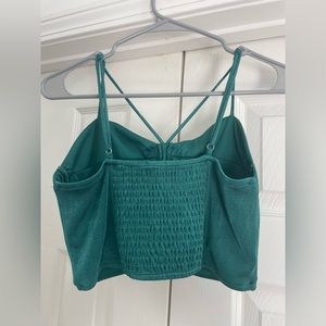 Green crop top